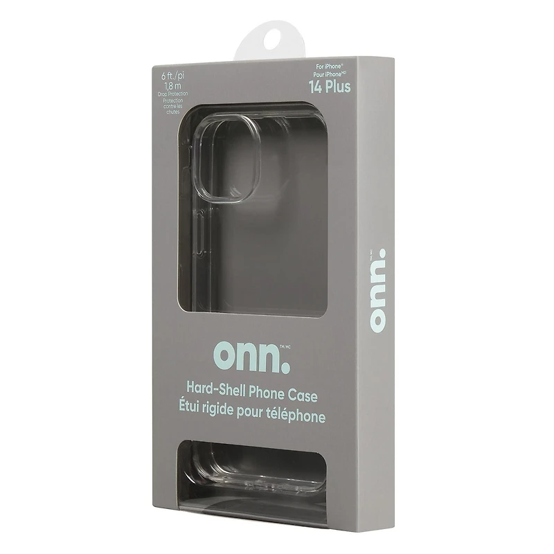 onn. Hard-Shell Phone Case for iPhone 14 Plus