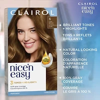 Coloration permanente Clairol Nice'n Easy Couverture Des Cheveux Gris À 100
