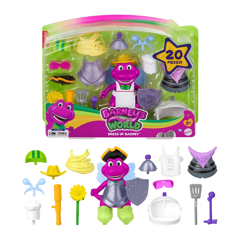 Fisher-Price Barney's World Coffret Barney Costumé, 20 éléments - Exclusivité Walmart Âges 2Y+