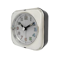 Hometrends Analog Square Alarm Clock, 2.8 in. W x 1.6 in. D x 3 in. H