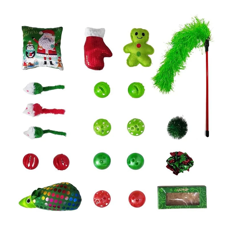 Vibrant Life Bas-Jouet pour Chat de 21 Pcs, Vert, Jouets à l'Herbe à Chat de 21 Pcs