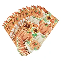 Mode de célébration! Grandes Serviettes de table Citrouilles et tournesols de Thanksgiving, 20ct