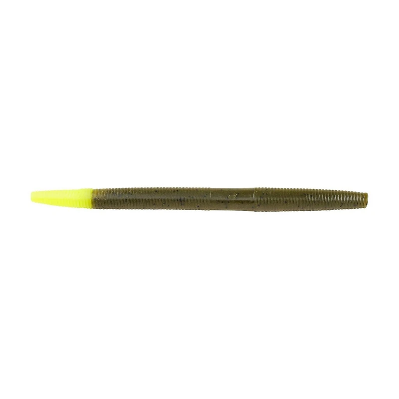 Berkley PBTG5-GPC PowerBait General Soft Stick Bait, Classic Wiggle Action, New Colours. 5-1/4" 8ct. Green Pumpkin/Chartreuse, PowerBait General Soft Stick Bait, Green Pumpkin/Chartreuse