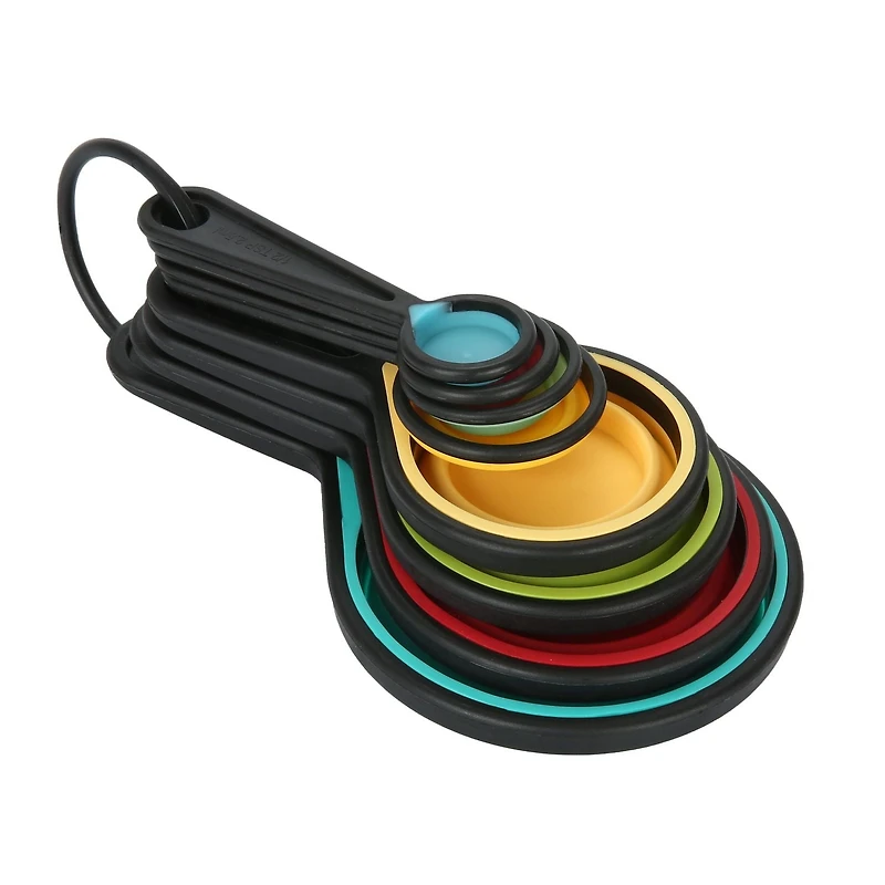 Ensemble de 8 tasses à mesurer et cuillères à mesurer pliables en silicone de Mainstays Ensemble de mesure 8 pièces Mainstays