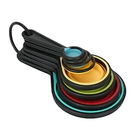 Ensemble de 8 tasses à mesurer et cuillères à mesurer pliables en silicone de Mainstays Ensemble de mesure 8 pièces Mainstays