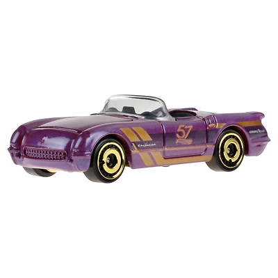 Hot Wheels 1:64 Scale Die Cast Toy Car or Truck with Purple & Gold Colored Deco