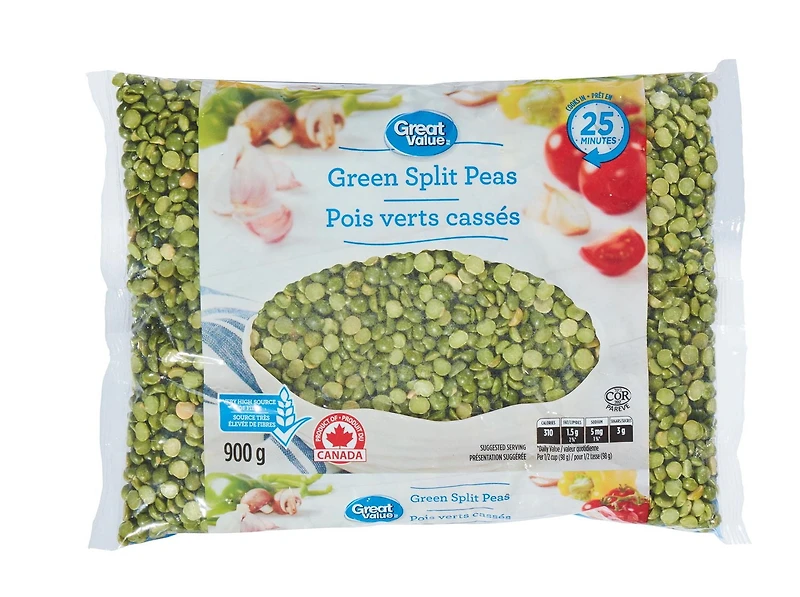 Pois verts cassés Great Value