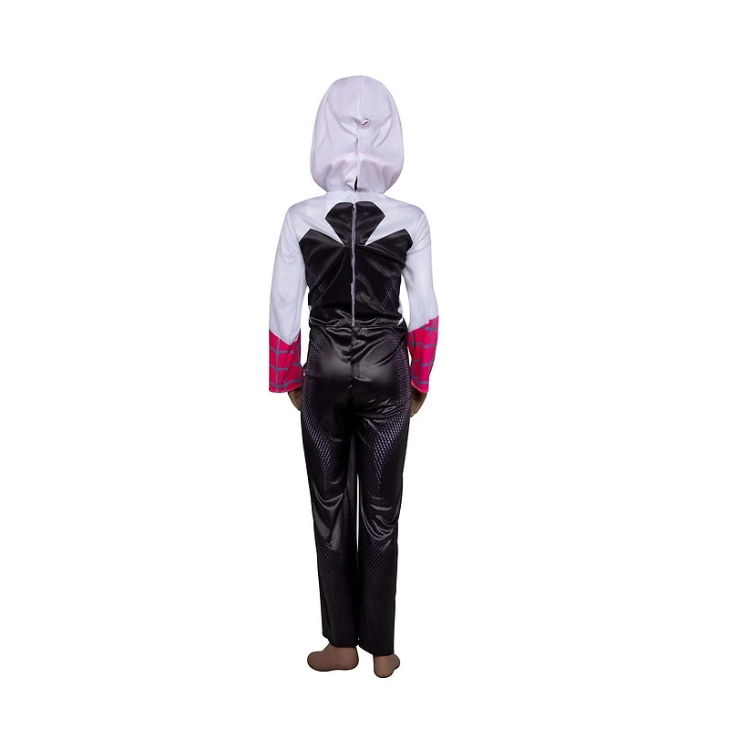 MARVEL Youth Adaptive Spider-Gwen Costume - Combinaison imprimée avec accès au tube, jambes plus spacieuses et demi-masque en tissu