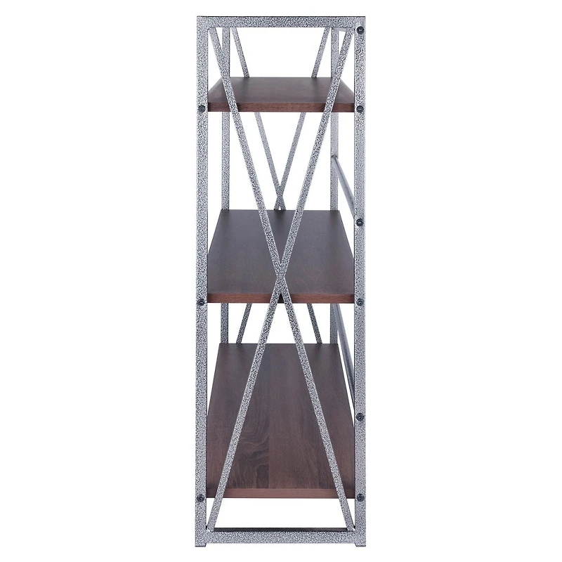 Isa 3-Tier Shelf Graphite and Walnut