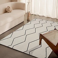 Rug Branch Maya Modern Boho Beige Black Indoor Hand-Tufted Area Rug