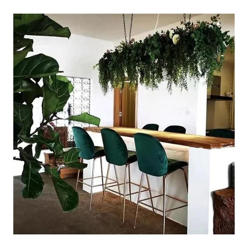 Stool with Gold Metal Legs – Elegant and Stylish Stool, Perfect for Bars or High-Top Tables, Featuring a Comfortable Pink Upholstered Seat and Sleek Gold Legs for a Modern Touch