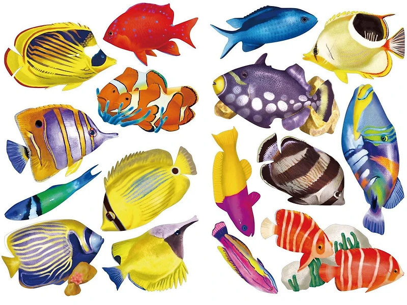 Cra-Z-Art 16 énigmes en forme de poisson de récif, 500pcs