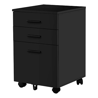 Monarch Specialties Classeur - 3 Tiroirs De Rangement / 2 Roulettes À Verrou - 24 "H - Noir