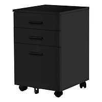 Monarch Specialties Classeur - 3 Tiroirs De Rangement / 2 Roulettes À Verrou - 24 "H - Noir
