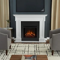 Thayer 55" Electric Fireplace in White