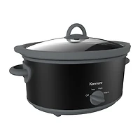 Kenmore Cuisinière à Feu Doux 5 qt (4,7L), Facile à Utiliser avec Commande à Molette, Noire