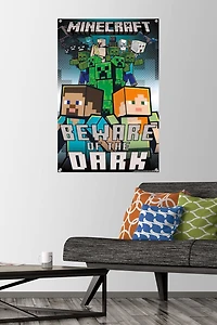 Minecraft - Beware Of The Dark Wall Poster with Magnetic Frame, 22.375" x 34"