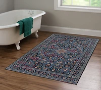 Tapis Emerald Ritchie ivoire & bleu de 6 pi 7 po x 9 pi 7 po