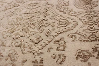ECARPETGALLERY 5'0" x 7'9" Bordered Finest Oushak Hand-knotted Area Rug for Living Room, Dining Room and Bedroom in Ivory