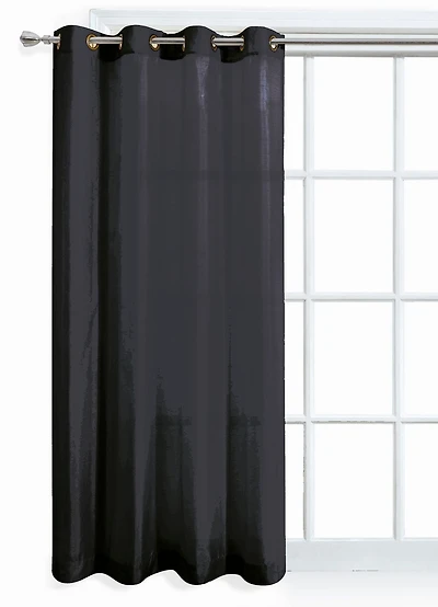 Mainstays Faux Silk Black Window Panel