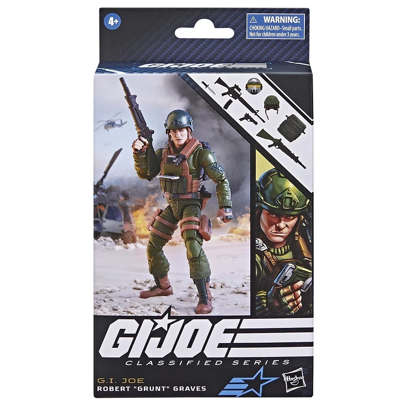 G.I. Joe Classified Series Robert "Grunt" Graves, Collectible G.I. Joe Action Figure, 87, 6 inch Action Figures For Boys & Girls, With 8 Accessories