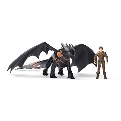 DreamWorks Dragons, How to train Your Dragon, Toothless & Hiccup, duo de figurines articulées Viking, jouets pour enfants à partir de 4 ans