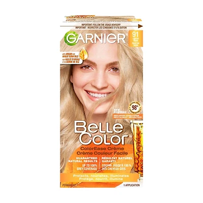 Garnier Belle Color Permanent Hair Dye, Natural results, up to 100% Grey Coverage