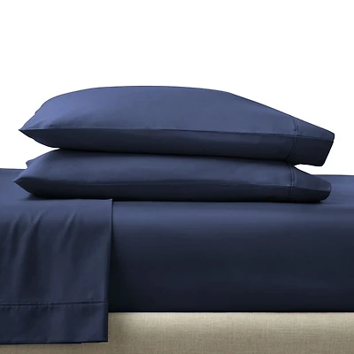 Better Homes & Gardens 300 Thread Count Cotton Sateen Bed Sheet Set, Blue Cove, 4-Piece, King, 300 TC Cotton Sateen Sheet Set