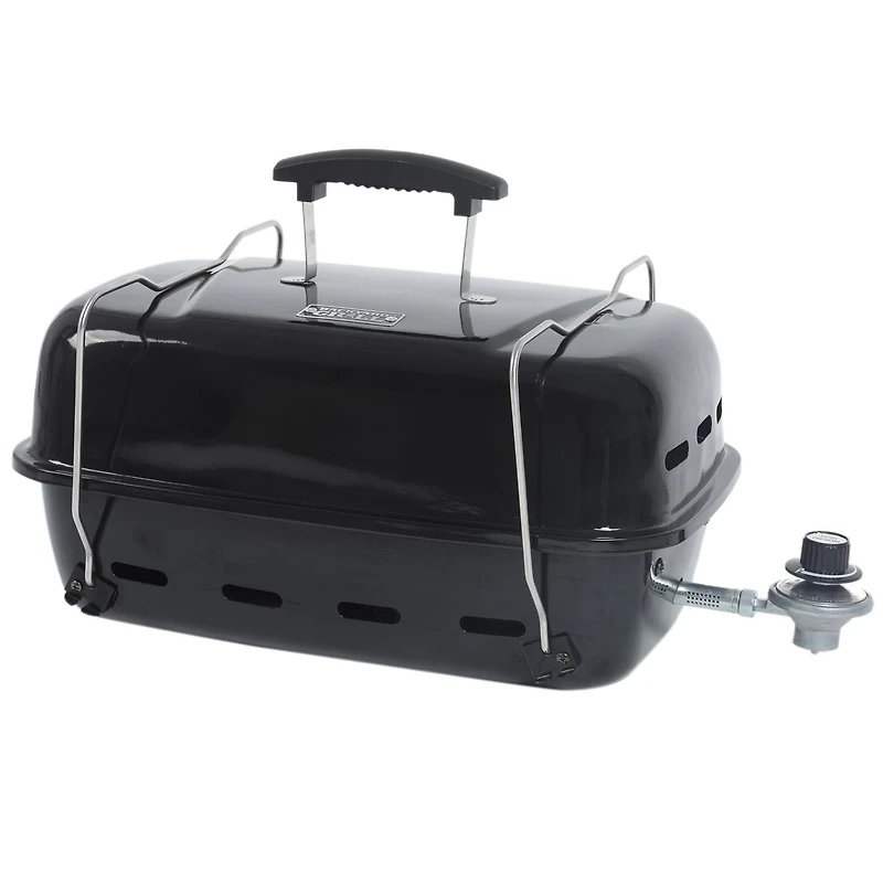 Backyard Grill 17.5” 10,000 BTU Portable Table Top Gas Grill, Black, GBT2014W-C