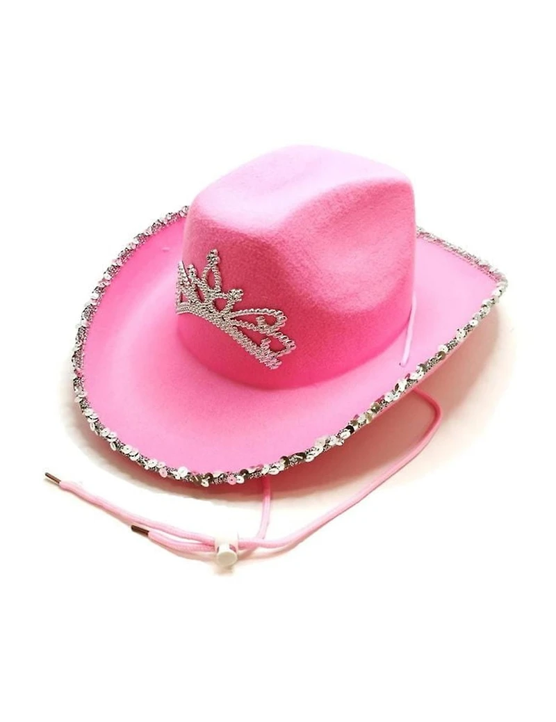 FantastikParty CHAPEAU DE COWBOY, chapeau western d'été à large bord, chapeau Fedora classique de couleur unie Chapeau de cowboy en feutre pour homme et femme.