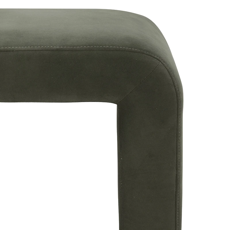 Better Homes & Gardens Juliet Velvet Waterfall Ottoman, Olive