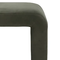 Better Homes & Gardens Juliet Velvet Waterfall Ottoman, Olive