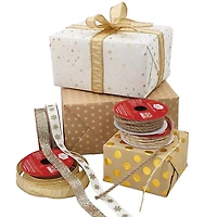 Holiday Time Nature Metallic Tower Ribbon 45Feet