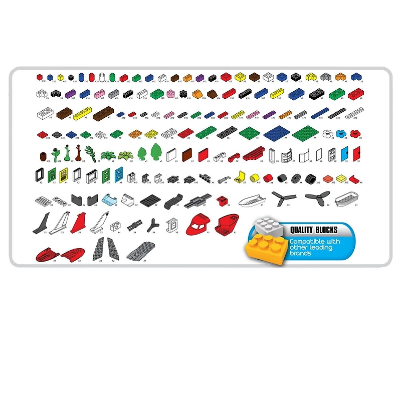 Block Tech - 1000 Piece Building Set with Storage Box
