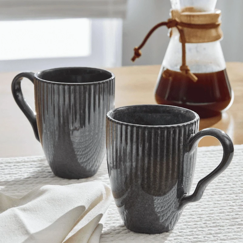 Tasse en céramique grise Sawyer de Better Homes & Gardens (37 cl)