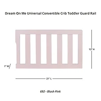 Dream On Me Universal Convertible Crib Toddler Guard Rail