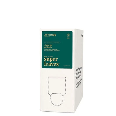 ATTITUDE super leaves, Gel Douche, Recharge, Feuilles d'Oranger