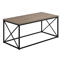 Monarch Specialties Coffee Table, Accent, Cocktail, Rectangular, Living Room, 40"l, Metal, Laminate, Brown, Black, Contemporary, Modern