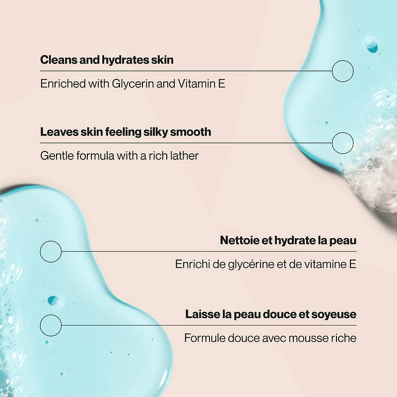 Nettoyant pour le corps doux brise océanique de Suave Essentials avec un mélange d’essence d’huile fraîche et infusée de vitamine E et d’extrait d’algue, 532ml