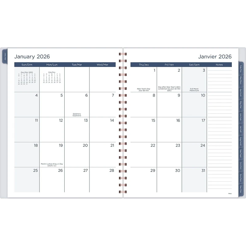 Agenda Grand Mead® Papillon Aqua W/M,26 Agenda