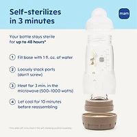MAM Easy Start Biberons pour Bébé Anti-Coliques Mats, Biberons 2x9oz, Biberons à Débit Moyen avec Tétine en Silicone, Biberons Unisexe pour Bébé