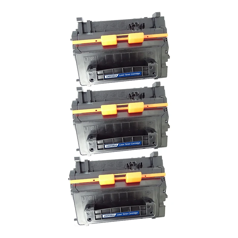 L-ink 3 Pack Compatible HP 81A (CF281A) Black Toner Cartridge
