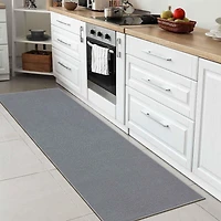 Tapis de couloir à motif de solide à sous-couche en caoutchouc de la collection Ottohome