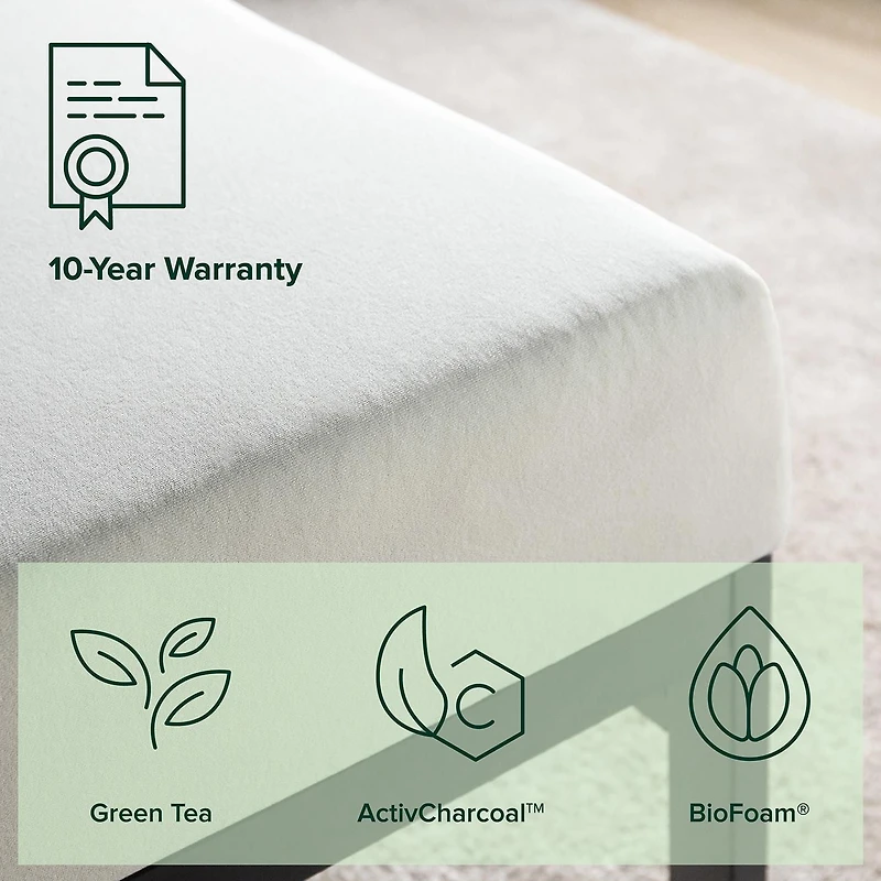 Zinus Spa Sensations 6 inch Memory Foam Mattress, Twin, Full, Queen