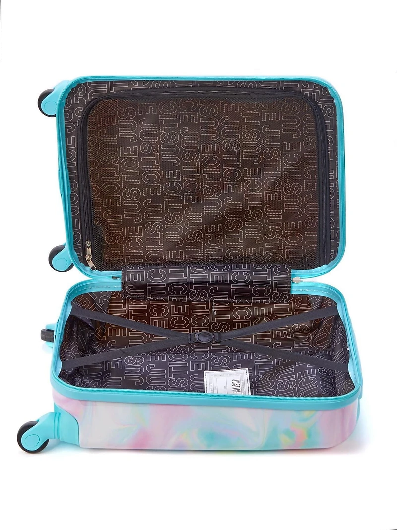 JUSTICE™ GIRLS GO WITH THE FLOW 20" HARD SHELL ROLLING LUGGAGE