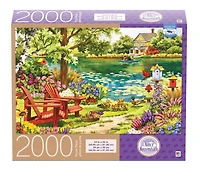 Artiste : Nancy Wernersbach - Puzzle de 2000 pièces - Jardin au bord du lac