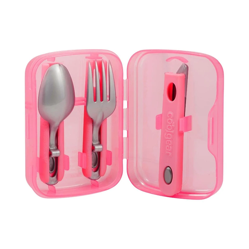Cool Gear Slider Cutlery Set - Travel Fork, Knife, Spoon