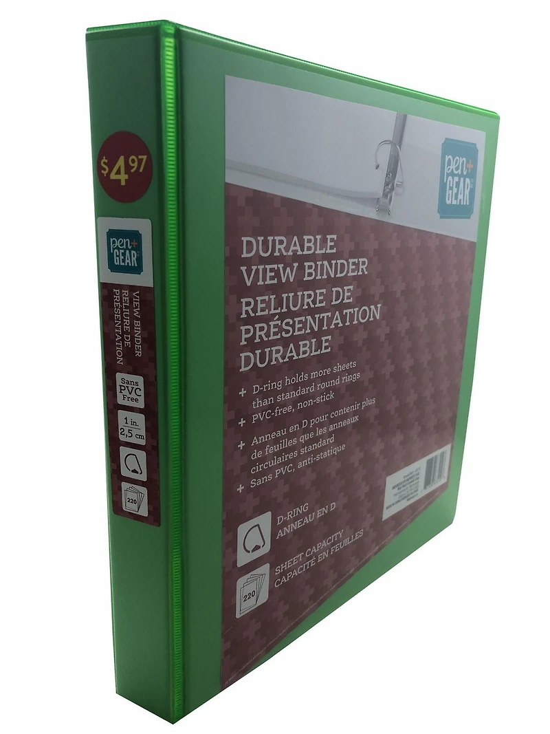 PEN+GEAR 2.5CM RELIURE DE PRÉSENTATION DURABLE Vert