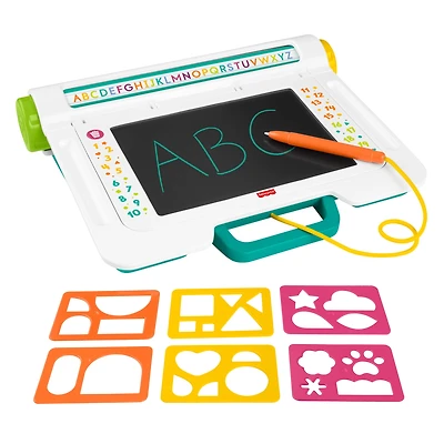 Fisher-Price-Bureau Apprentissage et Dessin-tablette écriture, FISHER-PRICE-LEARN-AND-DOODLE-DESK