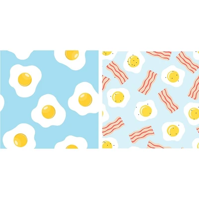 Swedish Dish Cloth Bacon and Eggs Set of 2